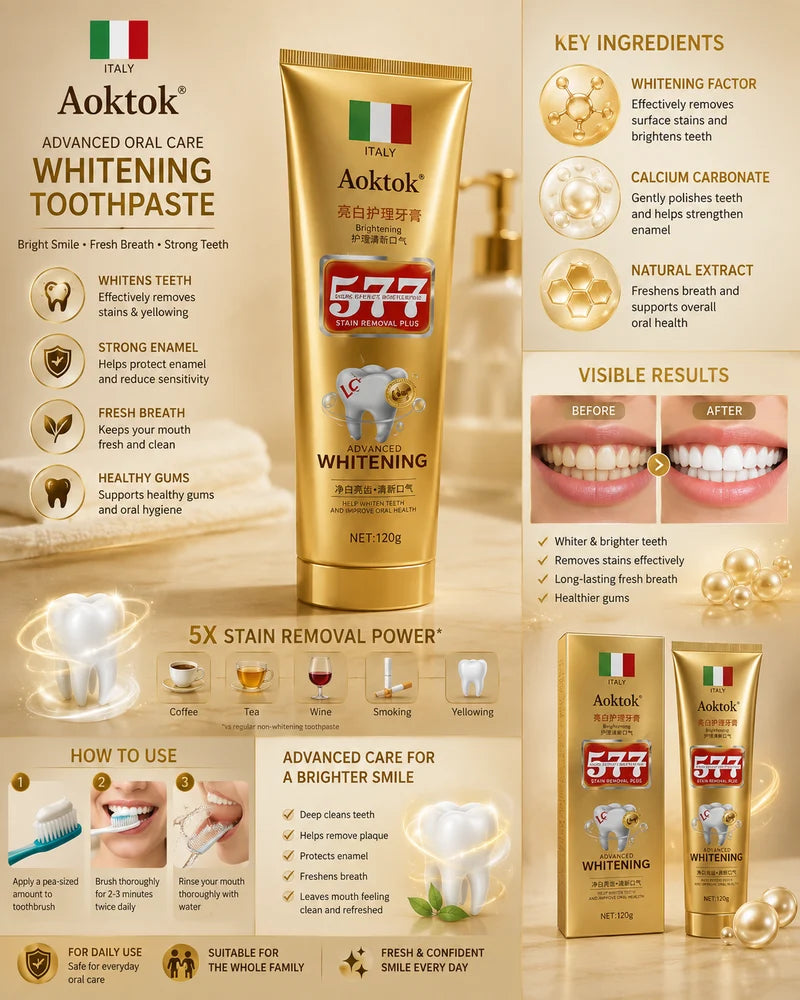 Aoktok - Dual Effect Whitening Toothpaste