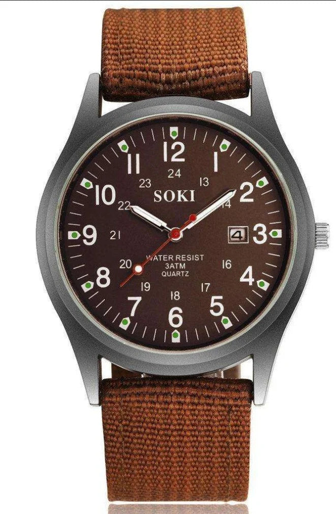 Nylon Strap Analog Wristwatch